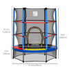 Outsunny Φ55" Kids Trampoline With Enclosure Net Steel Frame Indoor Round Bouncer Rebounder Age 3 To|Outsunny Trampoline Pour Enfants Φ55" Avec Filet, Cadre En Acier, Rebondeur Rond D'interieur, Age 3