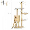 Pawhut 52" Multi-level Cat Tree Kitten Playhouse Kitty Activity Center Scratching Post Rest Condo Wi|Pawhut Arbre A Chat Multi-niveaux 132 Cm Kitten Playhouse Kitty Centre D'activites Poteau A Gratter