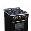 Forno Breno 24" Freestanding Gas Range, Black - FFSGS6290-24BLK | Cuisiniere a gaz autonome Breno de 24 po, noire – FFSGS6290-24BLK.