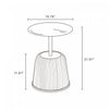 Anderson Modern Metal Top Upholstered End Table in Gray - Set of 2 | Table d’appoint moderne Anderson avec plateau en metal et revetement en tissu gris – Lot de 2