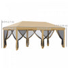 Outsunny 10'x20' Pop Up Canopy Tent With 6 Removable Mesh Sidewalls Beige|Outsunny Auvent 10'x20' Avec 6 Filets En Maille Sur Parois Laterales, Beige