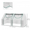 Outsunny 6' X 3' X 3' Mini Greenhouse With 2 Pe/plastic Covers, White|Outsunny Mini Serre 6' X 3' X 3' Avec 2 Couvertures Pe/plastique, Blanc