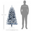 Homcom 5 Ft Artificial Christmas Tree With Snow Flocked Branches, Hinge|Homcom Arbre De Noel Artificiel De 5 Pi Avec Branches Floquees De Neige