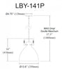 Dainolite Liberty 1 Light Pendant Aged Brass Finish Lamp|Luminaire suspendu Liberty de Dainolite avec fini laiton vieilli et 1 ampoule