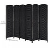 Homcom Double Hinged Woven Wicker Room Divider And Privacy Screens|Homcom Separateur De Piece En Osier Tisse A Double Charniere