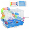 Pawhut 18" Large Hamster Cage, Small Animal House, 2-level Gerbil Haven With Tunnel Tube System, Exe|Pawhut Grande Cage Pour Hamster De 45.7 Cm, Maison Pour Petits Animaux, Refuge Pour Gerbilles A 2 Ni