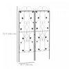 Outsunny Set Of 2 Garden Trellis, Metal Plant Trellis For Climbing|Outsunny Lot De 2 Treillis De Jardin En Metal Pour Plantes Grimpantes