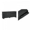 Linda Modern 2-Piece Dresser and Nightstand in Charcoal Gray | Linda Moderne Commode 2 Pieces et Table de Nuit en Gris Charbon