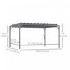 Outsunny 12.8' X 9.7' Outdoor Louvered Pergola With Retractable Roof, Grey