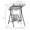 Outsunny 1-seat Patio Swing Chair With Adjustable Canopy And Cushions|Outsunny Balancoire De Patio 1 Place Avec Auvent Reglable Et Coussins