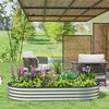 Outsunny Raised Garden Bed, 6' x 3' x 1' Galvanized Planter Box, Silver