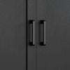 HOMCOM Storage Cabinet with Double Doors and Adjustable Shelf, Black