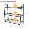 Costway 3-tier Metal Plant Stand Shelf Flower Pot Holder Display Rack Shoe Organizer