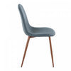 LumiSource Pebble Blue Fabric Mid-Century Modern Dining Accent Chair - Set of 2|Chaise d’appoint de salle à manger moderne du milieu du 20e siècle Pebble en tissu bleu - ensemble de 2