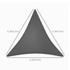 Outsunny Sun Shade Sail With LED Lights, 90% Uv Block Triangle Shade Cloth|Outsunny Toile D'ombrage Triangulaire Avec Lumieres LED 90% Anti-uv