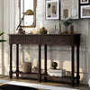 Phyllis Solid Wood Console Table With Drawers And Bottom Shelf - Espresso | Table Console Phyllis En Bois Massif Avec Tiroirs Et Etagere Inferieure - Espresso