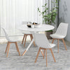 HOMCOM Modern Dining Chairs Set of 4 with PU Leather Cushion, Wood Frame