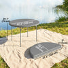 Outsunny 4ft Folding Picnic Table with Anti-Slip Foot Pads, Grey