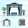 Outsunny 10' X 10' Hardtop Polycarbonate Gazebo With Netting And Curtains