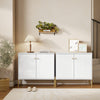 HOMCOM Sideboard with Fluted Doors, 32" Modern Buffet Cabinet, White