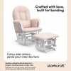 Storkcraft Hoop Glider and Ottoman - White/Pink Chair
