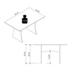 Coney Mid-Century Modern 53" Dining Table in White | Table a manger Coney style mid-century moderne 53" en blanc