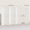HOMCOM 6 Panel Room Divider, 5.6 FT Lightweight Privacy Screen, White