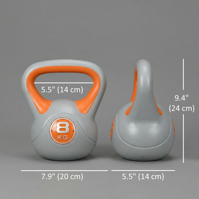 Soozier 18 lb Soft Kettlebell, Sand Filled Weight with Grip Handle, Orange