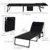 Outsunny Folding Chaise Lounge, Padded Reclining Tanning Chair, Black