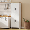 HOMCOM 67" Kitchen Pantry 4-door Storage Cabinet with Adjustable Shelves