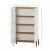 Abbey Modern 2-Piece Buffet and Bookcase in Maple and Off White | Buffet et bibliotheque modernes Abbey 2 pieces en erable et blanc casse
