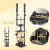 Pawhut Floor To Ceiling Cat Tree, 89"-100" Adjustable Height Cat Tower For Large Cats With Scratchin|Pawhut Arbre A Chat Du Sol Au Plafond, Hauteur Reglable De 89 A 100 Po Pour Grands Chats Avec Griffo