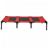 Pawhut 48" X 36" X 9" Elevated Pet Bed Foldable Raised Dog Cot With Carrying Bag Red/black|Pawhut D04-069rd Lit Sureleve Pour Chien Avec Sac De Transport Rouge/noir 121,9 X 91,4 X 22,9 Cm