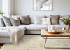 Ellis Subtle Traditional Elegant Beige Cream Area Rug - 5'3" x 7'7"|Carpette discrète, traditionnelle et élégante Ellis beige et crème - 5 pi 3 po x 7 pi 7 po