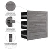 Bestar Pur 3 Drawer Set for 36 W Closet Organizer - Bark Grey|Ensemble de 3 tiroirs Pur de Bestar pour organisateur de garde-robe de 36 po (L) - gris écorce