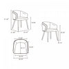 Reeva Modern Wood Vegan Leather Dining Chair in Camel - Set of 2 | Chaise de salle a manger moderne en bois et cuir vegetalien Reeva couleur camel - Lot de 2