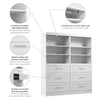 Bestar Pur 72 W Closet Organizer with Drawers - White|Organisateur de garde-robe Pur de Bestar de 72 po (L) avec tiroirs - blanc