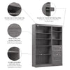 Bestar Pur 61 W Closet Organizer System - Bark Grey|Système d’organisateur de garde-robe Pur de Bestar de 61 po (L) - gris écorce