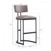 Juno Contemporary Modern Metal Barstool in Taupe | Tabouret de bar moderne contemporain en metal Juno, couleur taupe