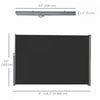 Outsunny Double Retractable Side Awning 236" X 63" Patio Screen Black|Outsunny Auvent Lateral Retractable Double Paravent De Terrasse, Noir