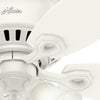 Builder Low Profile Ceiling Fan with Light Fixture - White | Ventilateur de plafond à profil bas du constructeur avec luminaire - Blanc