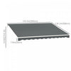 Outsunny 10' X 13' Electric Retractable Awning W/ Remote Controller, Gray|Outsunny 10' X 13' Store Banne Electrique Protection Uv Telecommande, Gris