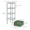 Outsunny Galvanized Raised Garden Bed With 4-tier Trellis Tomato Cage Green|Outsunny Lit De Jardin Sureleve Galvanise Avec 4-tier Treillis Tomate