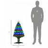 Homcom 3ft Pre-lit Fiber Optic Artificial Christmas Tree With 90 Led Lights And Branch Tips|Homcom Sapin De Noel Artificiel A Fibre Optique Pre-illumine De 0.9 M Avec 90 Lumieres Led Et Pointes De Branches