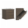 Clifford Traditional Nightstand in Walnut (3-Drawer) | Table de nuit traditionnelle Clifford en noyer (3 tiroirs)