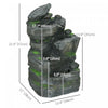 Outsunny 4-tier Rock Outdoor Fountain, LED Lights, Resin Waterfall Fountain|Outsunny Fontaine D'exterieur 4 Niveaux Avec Lumiere LED, Cascade En Resine