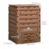 Outsunny 120 Gallon Compost Bin, Large Composter With 80 Vents, Brown|Outsunny Poubelle A Compost De 120 Gallons, Avec 80 Aerations, Marron