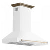 Forno Aria 48 Inch Wall-Mounted White Range Hood-FRHWM5095-48WHT | Hotte de cuisiniere murale Aria de 48 po, blanc-FRHWM5095-48WHT