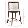 Evalyn Modern Wood Upholstered Counter Stool in White - Set of 2 | Tabouret de comptoir moderne en bois et tissu Evalyn blanc - Lot de 2