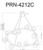 Dainolite Pearlene 12 Light Chandelier Matte Black Clear Glass Lamp|Lustre Pearlene de Dainolite en verre transparent, avec fini noir mat et 12 ampoules